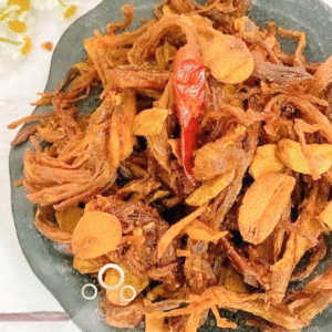 ăn khô heo cháy tỏi
